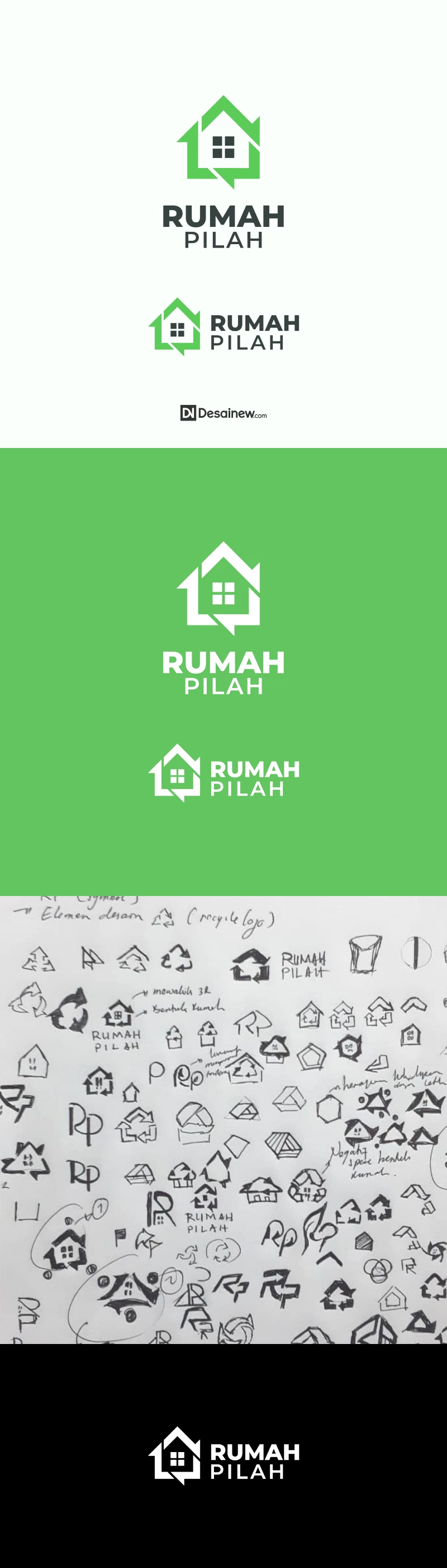 Rumah Pilah waste management service logo design by Desainew Studio